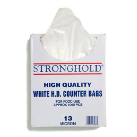 12" x 15" STRONGHOLD WHITE HDPE BUTCHER BAGS BOXED