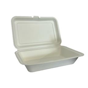 9 x 6 COMPOSTABLE BAGASSE LUNCH BOX