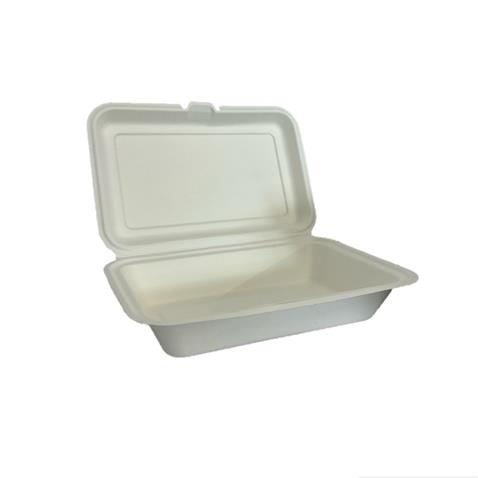 9 x 6 COMPOSTABLE BAGASSE LUNCH BOX