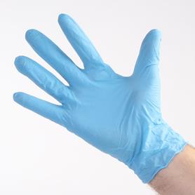 MEDIUM BLUE NITRILE GLOVES