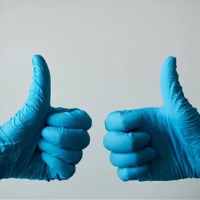 BLUE NITRILE GLOVES
