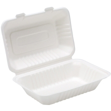 9 x 6 COMPOSTABLE BAGASSE LUNCH BOX