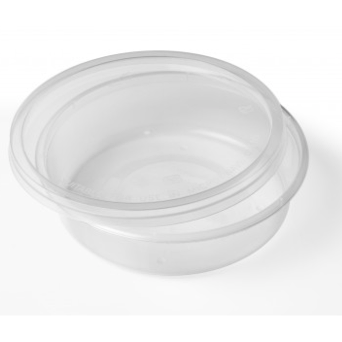 8OZ ROUND MICROWAVEABLE CONTAINER WITH LID