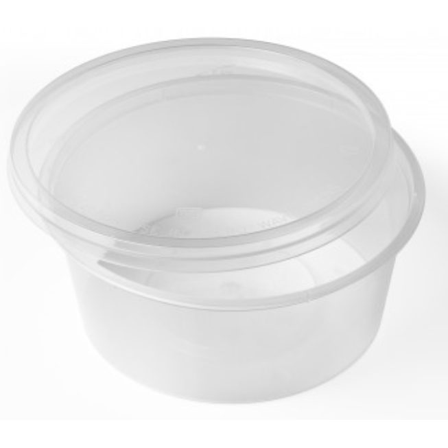 10oz ROUND MICROWAVEABLE CONTAINER WITH LID