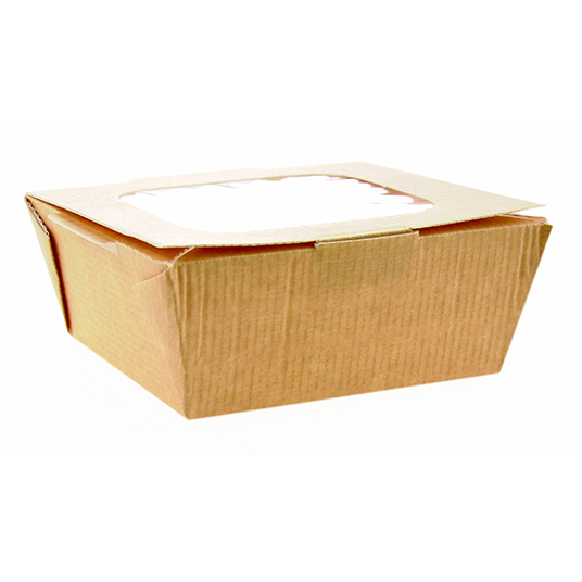 MEDIUM BROWN KRAFT WINDOW FOOD DELI BOX