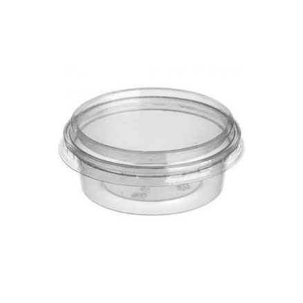 2OZ PLASTIC DELI POT WITH LID - B&P Wholesale