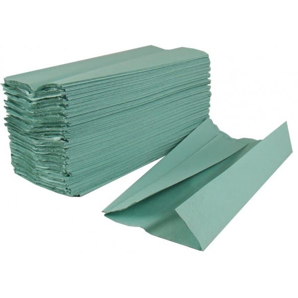GREEN Z-FOLD PAPER HAND TOWEL