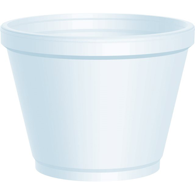 12oz SQUAT WHITE POLYSTYRENE CONTAINER