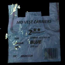 BLUE 2* - JUMBO VEST CARRIER BAG