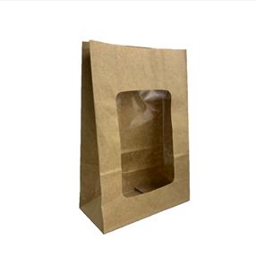 KRAFT WINDOW COOKIE BAG
