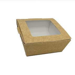 MEDIUM BROWN KRAFT WINDOW FOOD DELI BOX