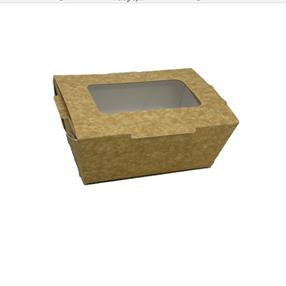 SMALL BROWN KRAFT WINDOW FOOD DELI BOX