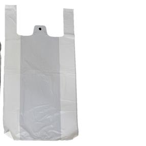 WHITE JUMBO VEST CARRIER BAG