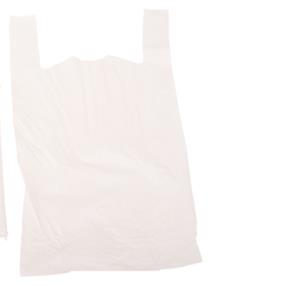 WHITE HEAVY DUTY VEST CARRIER BAG