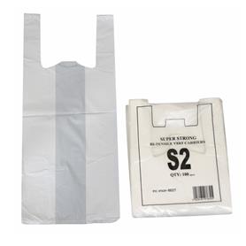 S2 - WHITE VEST CARRIER BAG