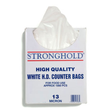 STRONGHOLD WHITE HDPE BUTCHER BAGS BOXED