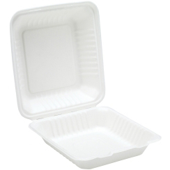 9" COMPOSTABLE BAGASSE MEAL BOX